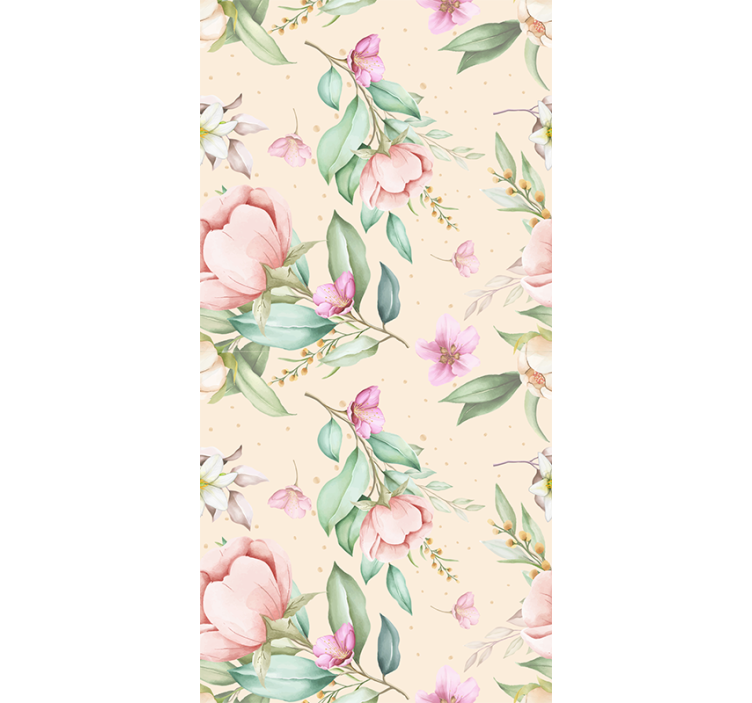 Orijinal çiçek tasarım balkon Stor perde - TenStickers