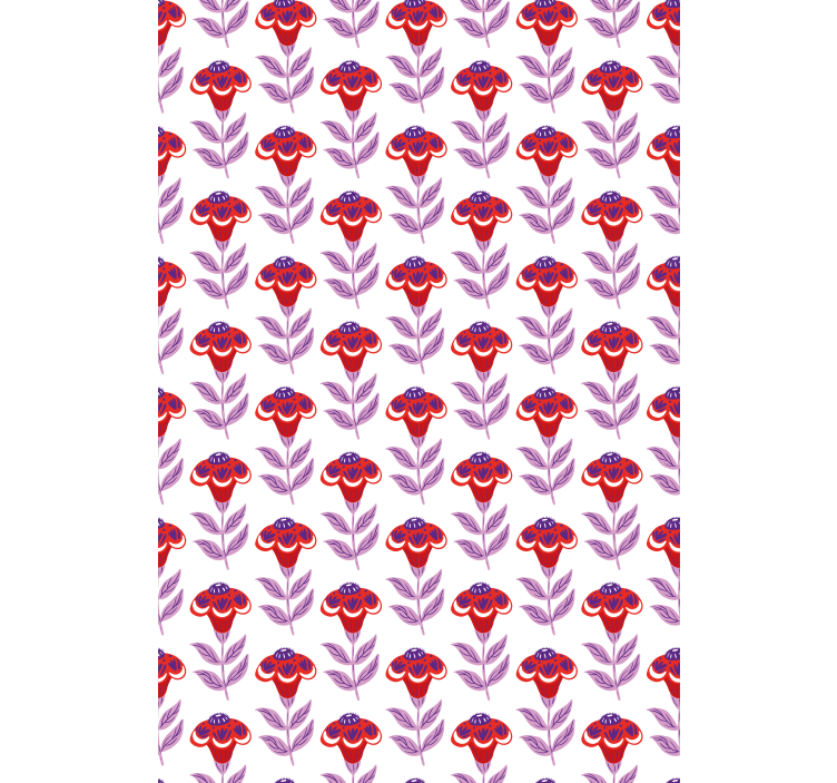 Canlı çiçek teması çiçekler ve bitkiler stor perde - TenStickers