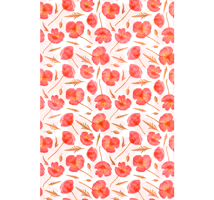 Narin çiçek desenleri çiçekler ve bitkiler stor perde - TenStickers