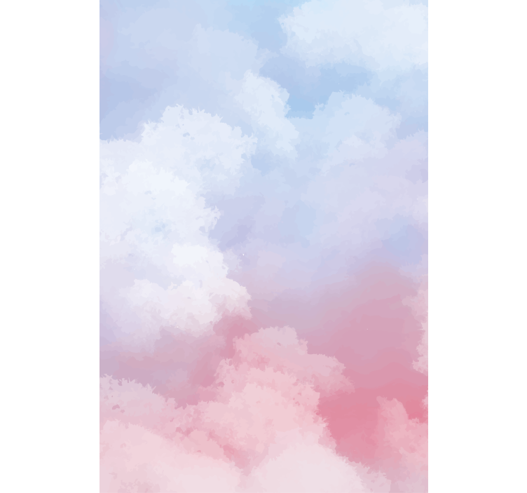 El boyaması gökyüzü bulutları ana yatak odası Stor perde - TenStickers