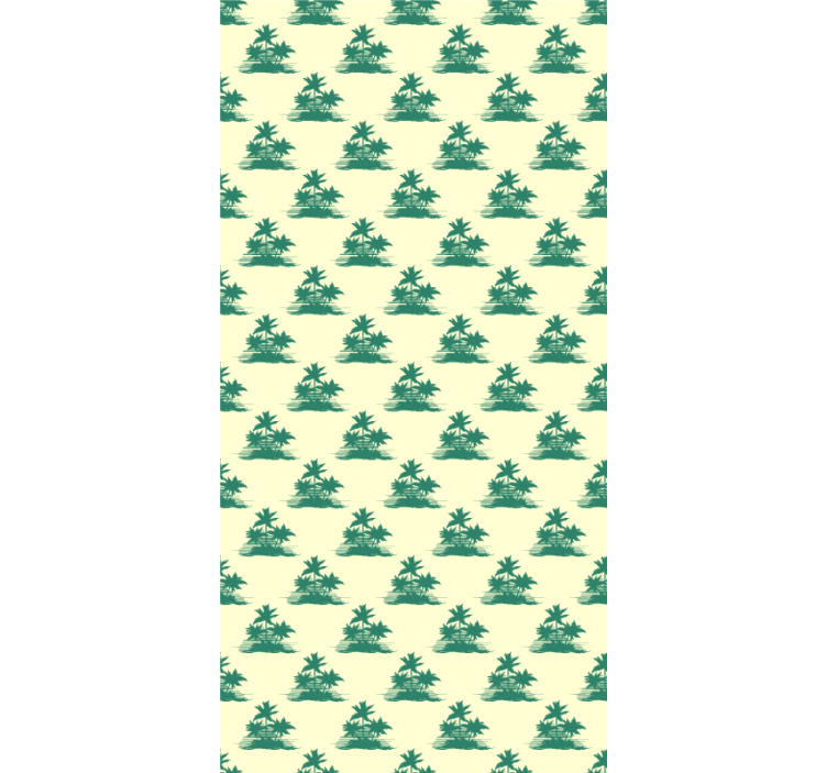 Tropikal palmiye silüetleri ağaçlar stor perde - TenStickers