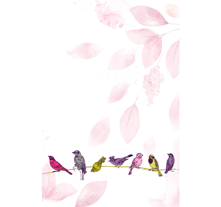 Daldaki kuşlar hayvanlar stor perde - TenStickers