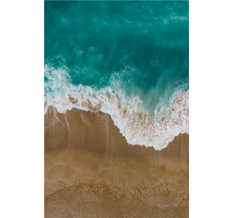 Okyanus ve kum eriyen ebeveyn yatak odası Stor perde - TenStickers