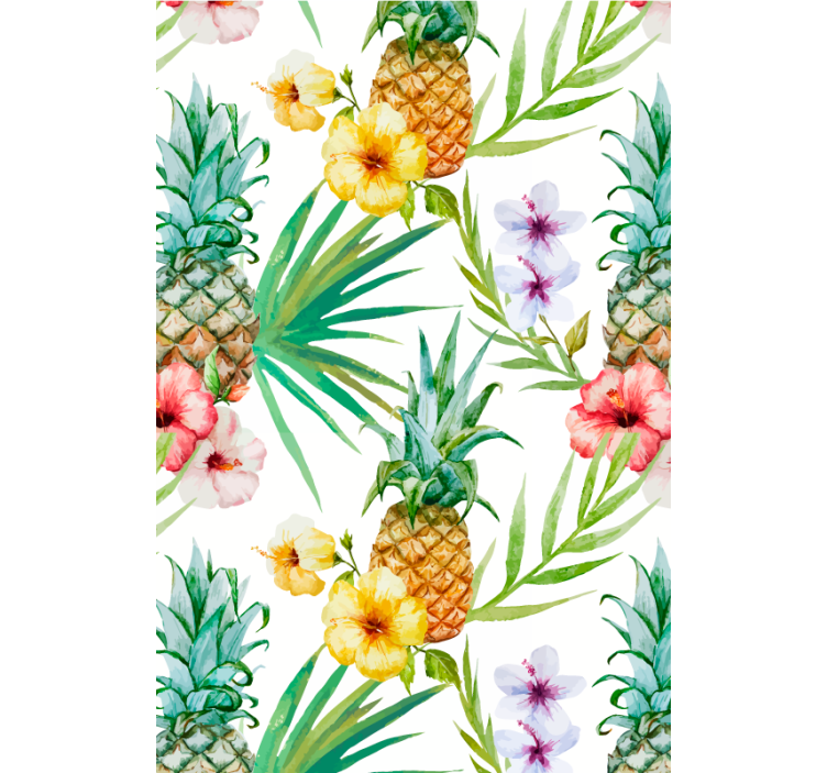 Boyalı ananas meyve ve sebze Stor perdeler - TenStickers