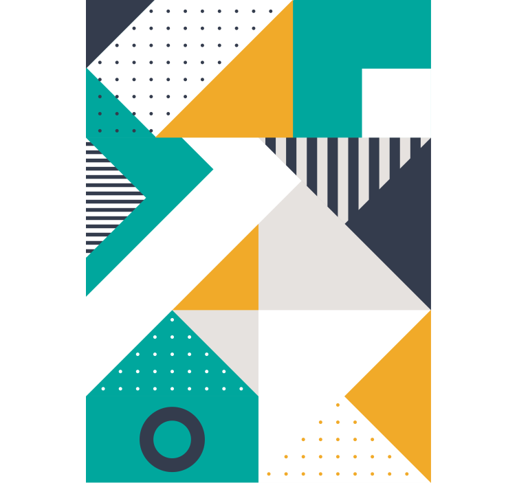 üçgenler geometrik sanat Stor perde boyama - TenStickers