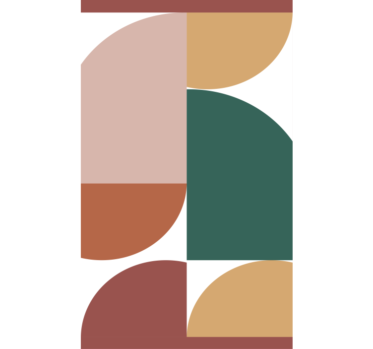 Geometrik daire desenleri modern stor perde - TenStickers