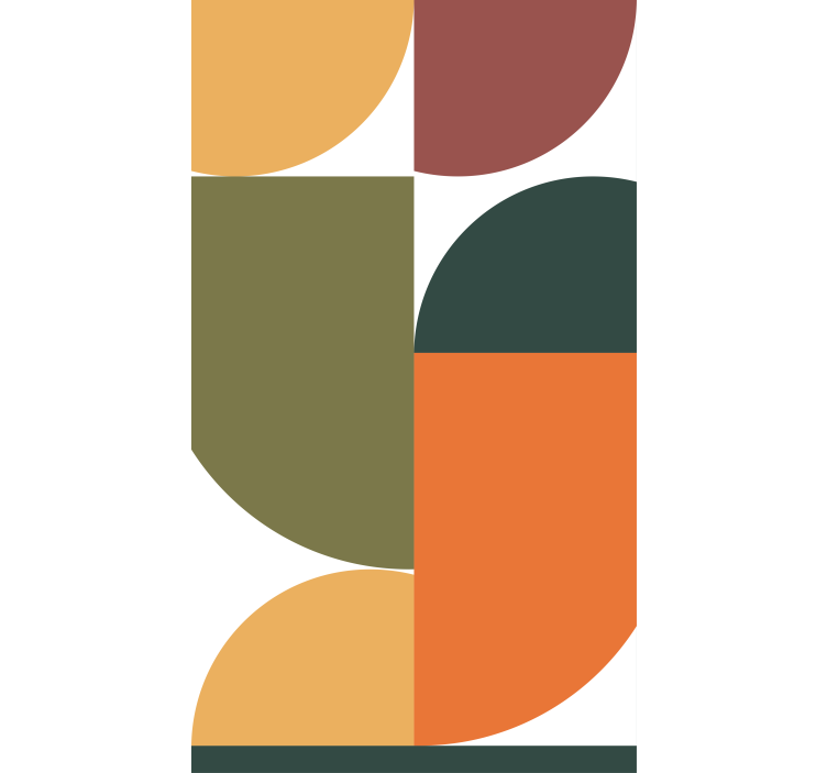 Soyut geometrik sanat Stor perde boyama - TenStickers