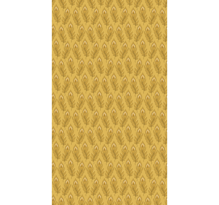 Altın hindi tüyleri çeşitli hayvan Stor perde - TenStickers