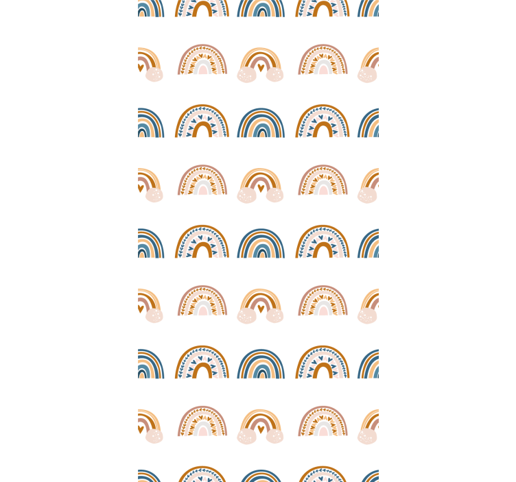 Nordik gökkuşağı motifleri çocuk odası stor perde - TenStickers