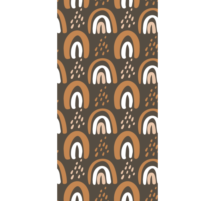 Damla ve yağmur Stor perde ile gökkuşağı deseni - TenStickers