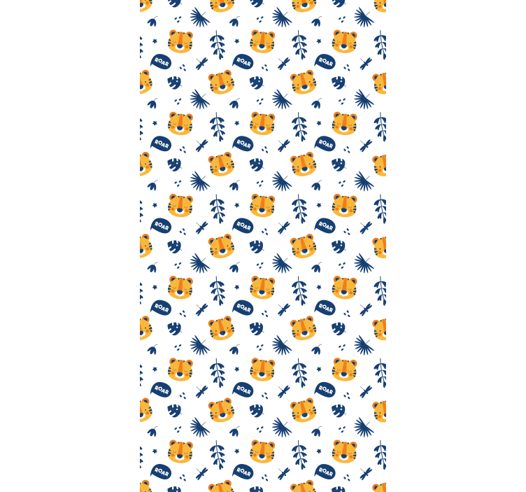 Bebek odası stor perde bebek kaplan yüzleri - TenStickers