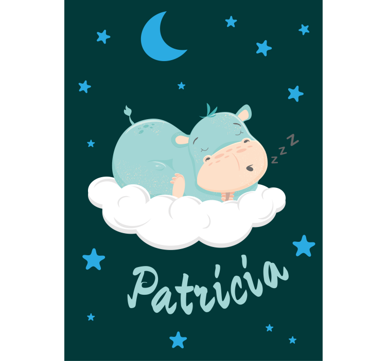 Isimli su aygırı rüyası bebek odası stor perde - TenStickers