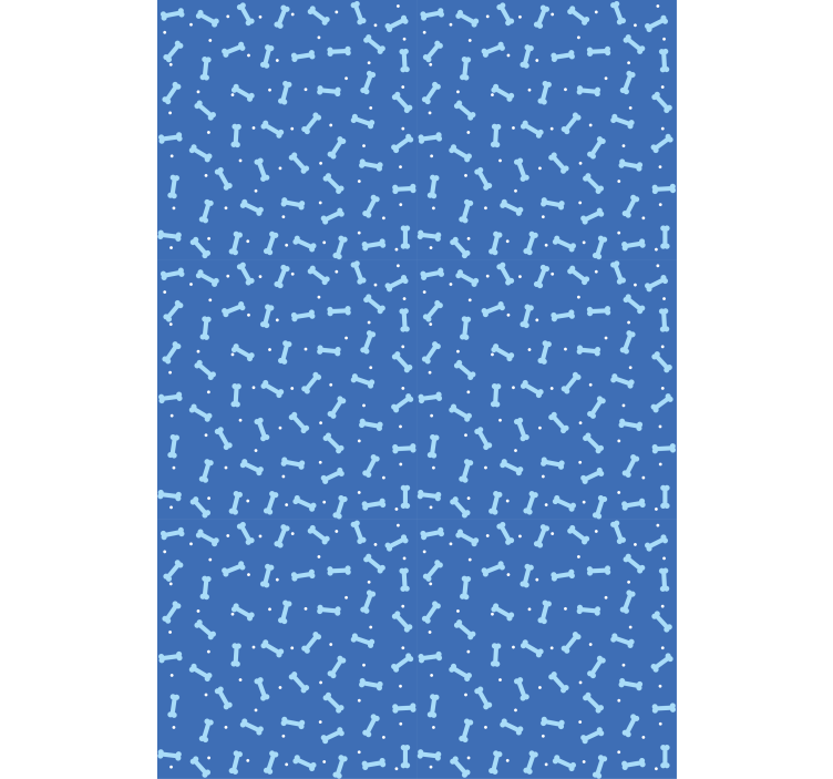 Mavi köpek kemik deseni çocuklar Stor perde - TenStickers