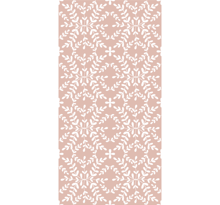 Botanik yaprak teması çiçekler ve bitkiler stor perde - TenStickers