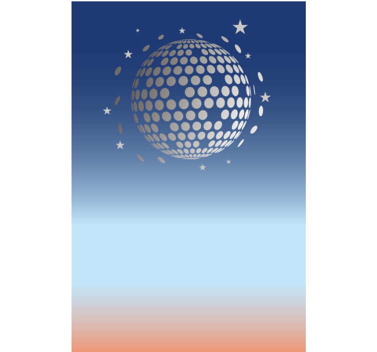 Soyut disko görünümü orijinal stor perde - TenStickers