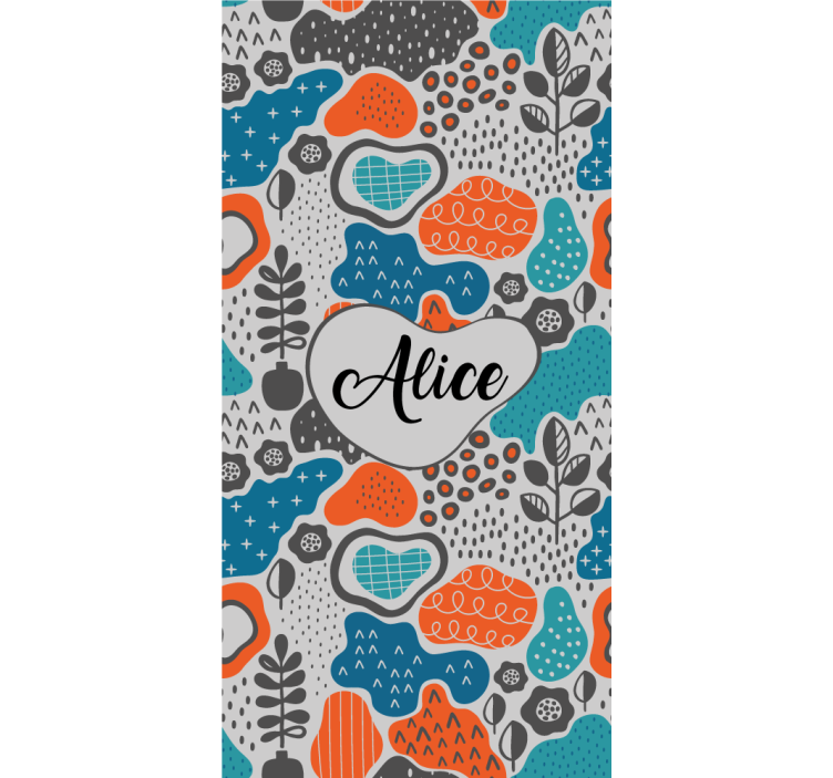 Soyut isim tasarımı genç odasi stor perde - TenStickers