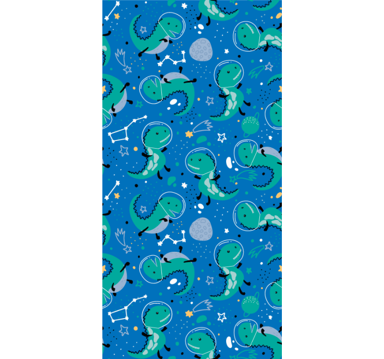 Gezegenler çocuk Stor perde ile komik dinozorlar - TenStickers