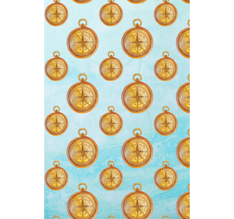 Eski pusula deseni orijinal stor perde - TenStickers