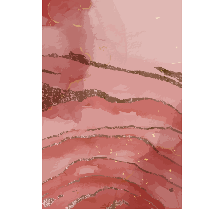 Parıltılı yaldızlı dalgalar desenli stor perde - TenStickers