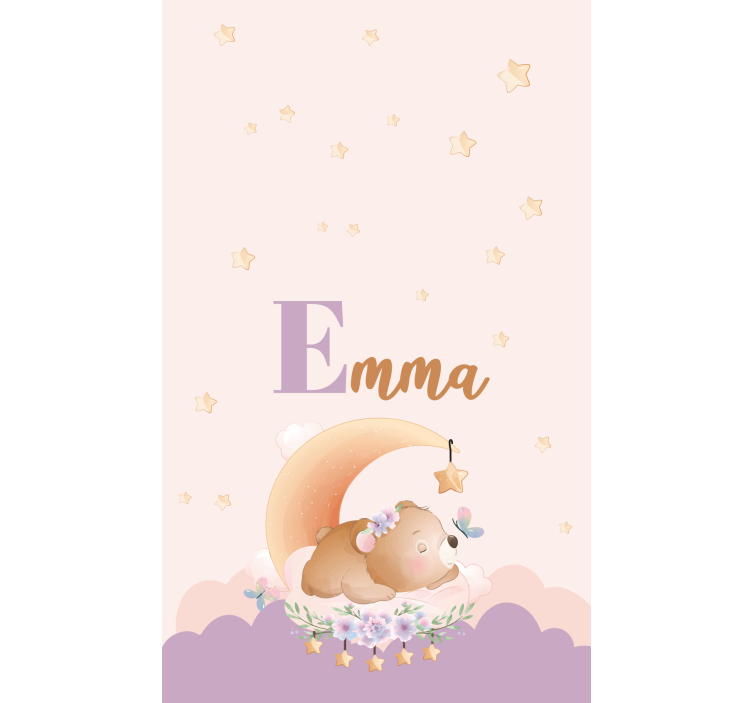 Sevimli uyuyan ayı özel baskılı pencere gölgeliği - TenStickers