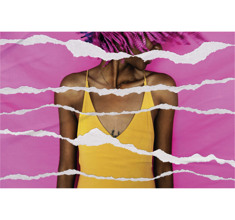 Yırtık kağıt etkisi desenli stor perde - TenStickers