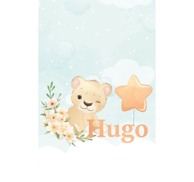 özel aslan yavrusu bebek odası stor perde - TenStickers