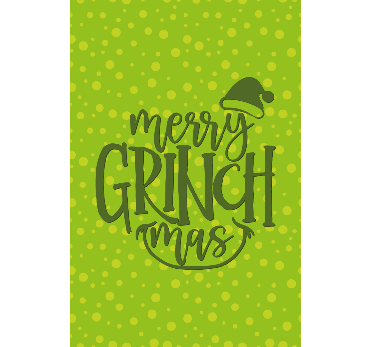 Neşeli grinchmas tezahüratı metin ile stor perde - TenStickers