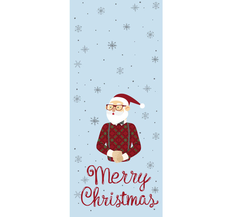 Neşeli selamlama noel baba stor perde - TenStickers