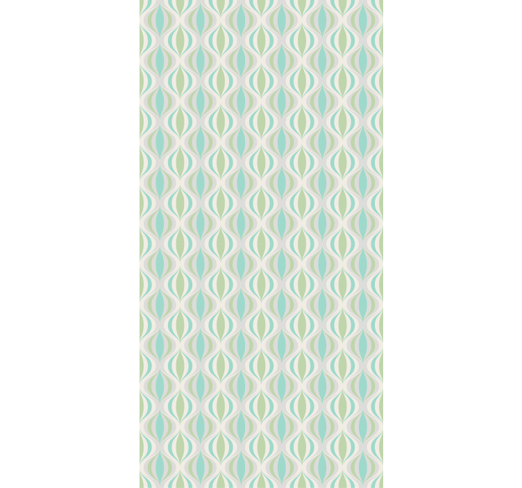 Açık renkler 70'lerin desen eski stor perde - TenStickers