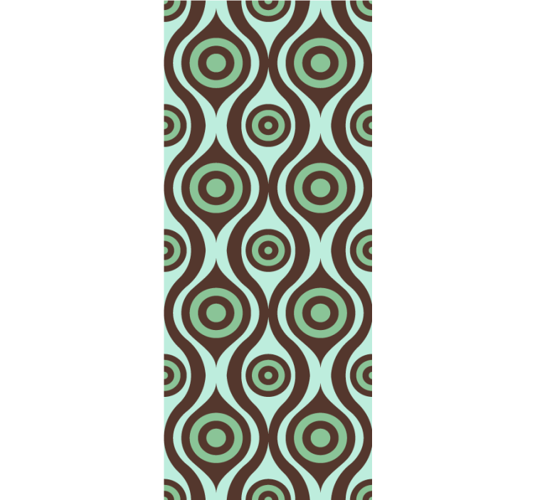 Doku ve desen stor perde - konsantrik dairesel desen - TenStickers