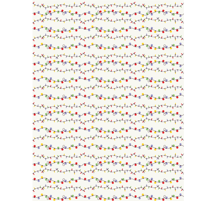 Renkli ışık zincirleri çocuk odası stor perde - TenStickers