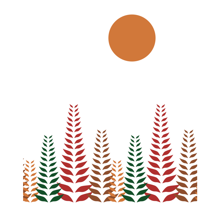 Retro yeşillik ve güneş modern stor perde - TenStickers