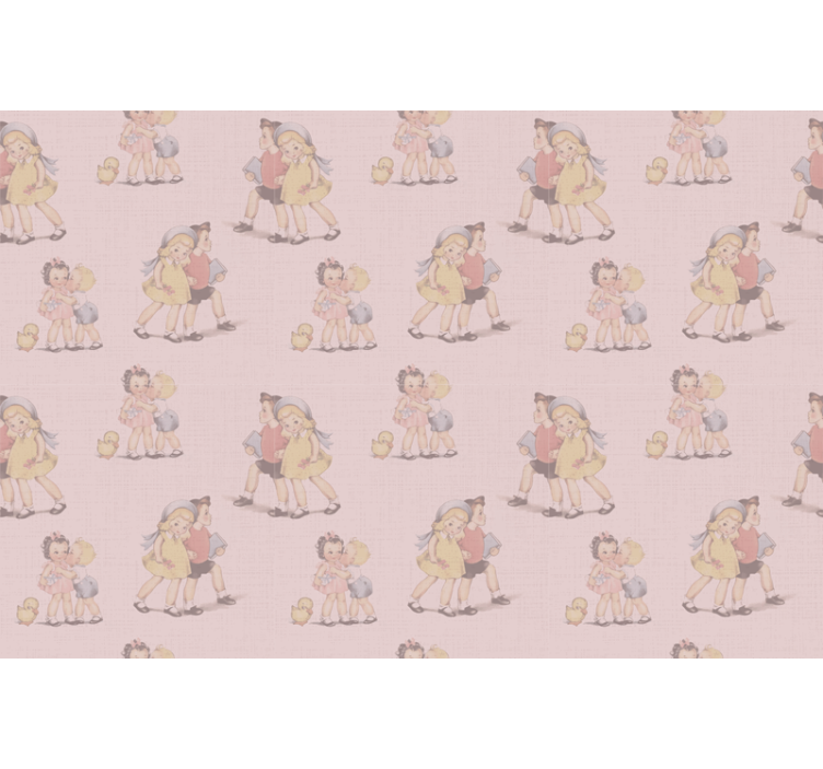 80'lerin desenli çocukları ve eski stor perde - TenStickers