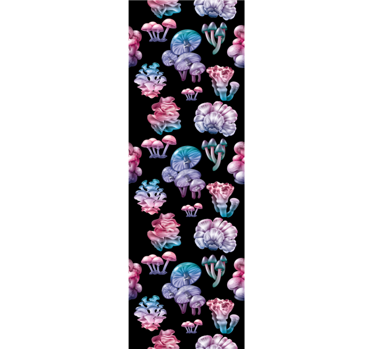 Renkli mantar desenleri stor perde - TenStickers