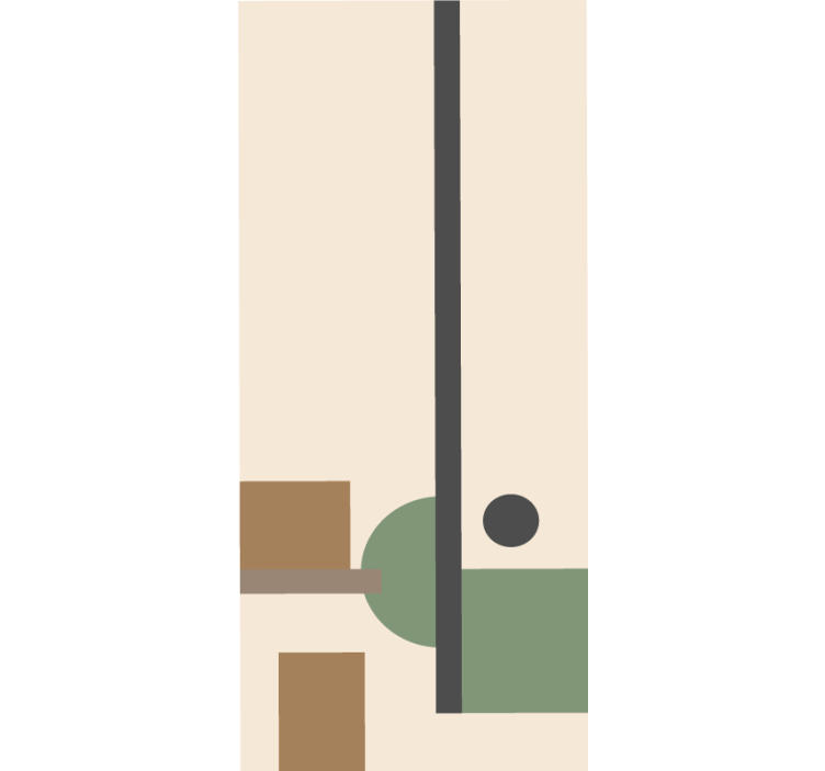 Geometrik soyut kompozisyon modern stor perde - TenStickers