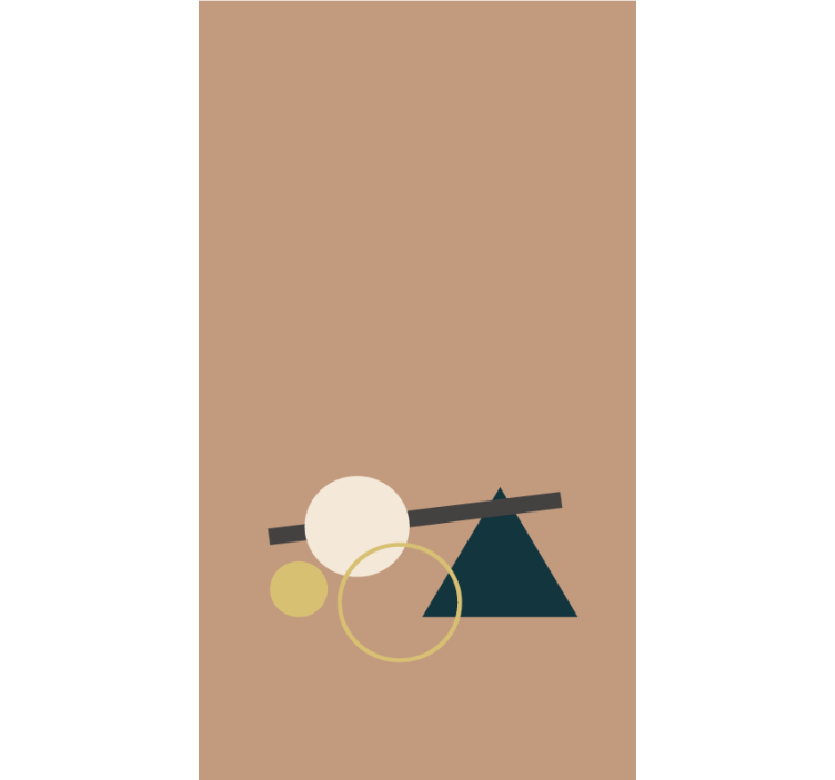 Geometrik şekiller dengesi modern stor perde - TenStickers