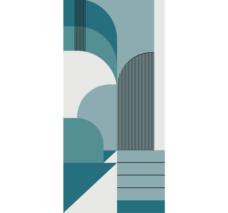 Mavi kemer desenleri modern stor perde - TenStickers