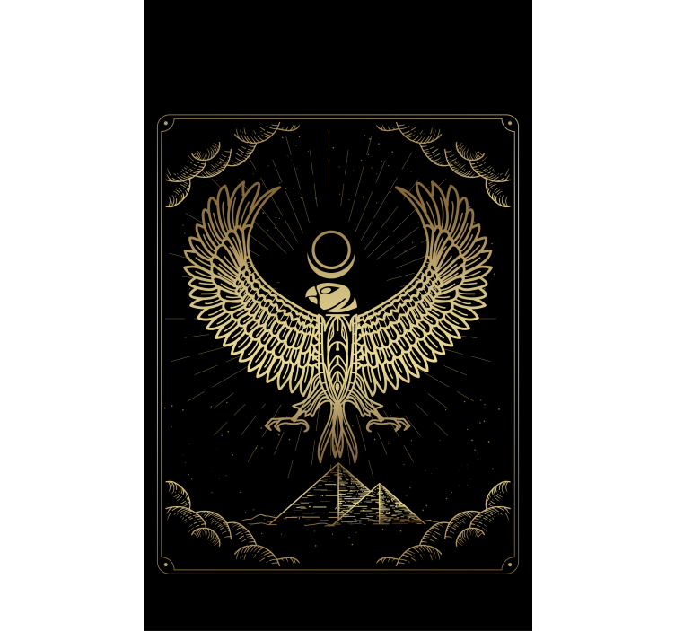 Mısır güneş tanrısı 'horus' zarif Stor perde - TenStickers