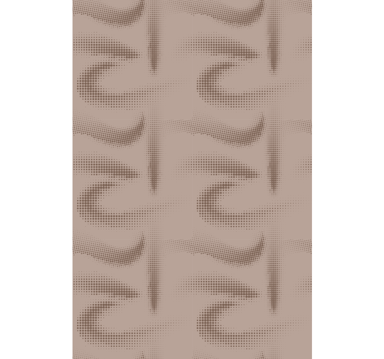 Kahverengi kavisli desenli doku ve desen stor perde - TenStickers