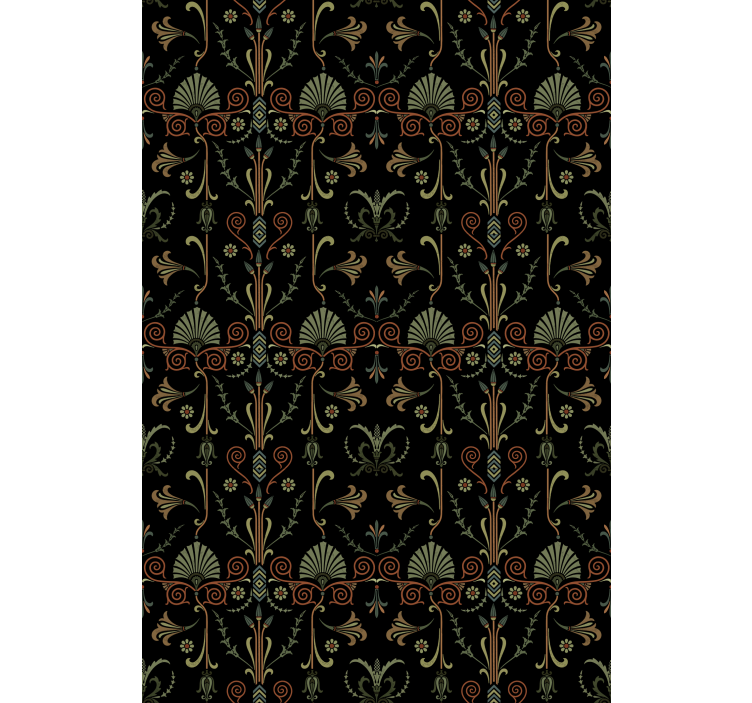 Zarif yaprak motifleri mutfak stor perde - TenStickers