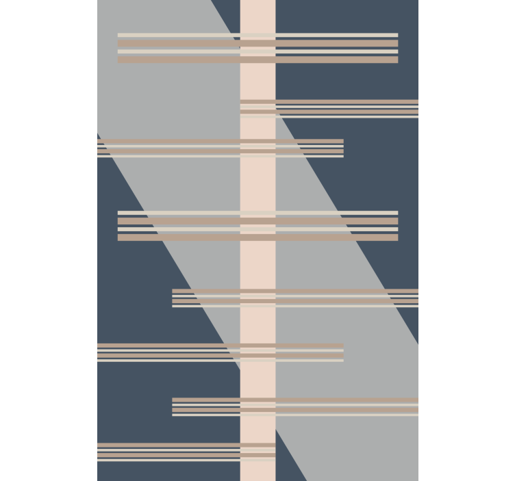 Geometrik çizgi teması modern stor perde - TenStickers