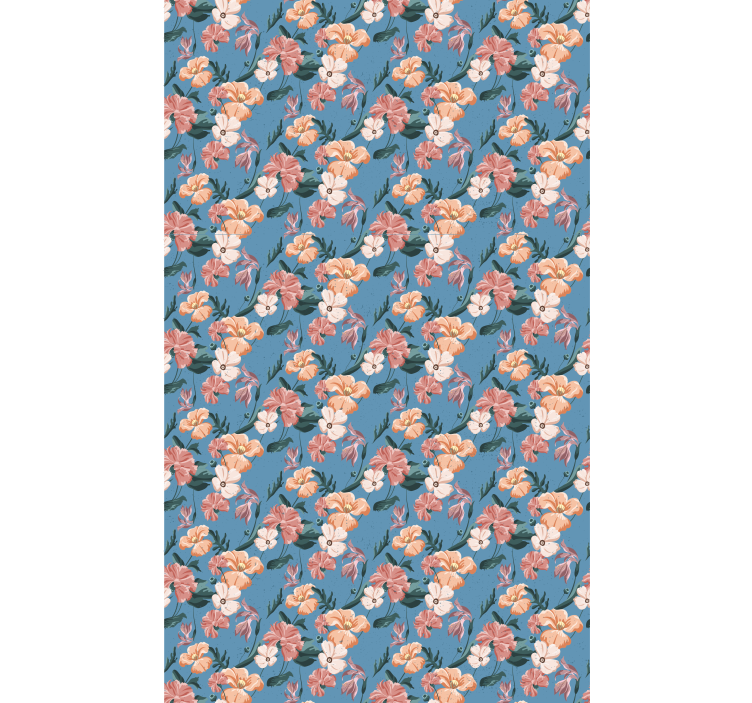 çiçek desenli zevk çiçekler ve bitkiler stor perde - TenStickers