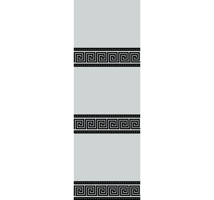 Geometrik siyah desenler zarif stor perde - TenStickers