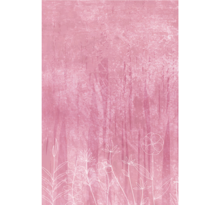 çiçekli silüet tasarımı çiçekler ve bitkiler stor perde - TenStickers