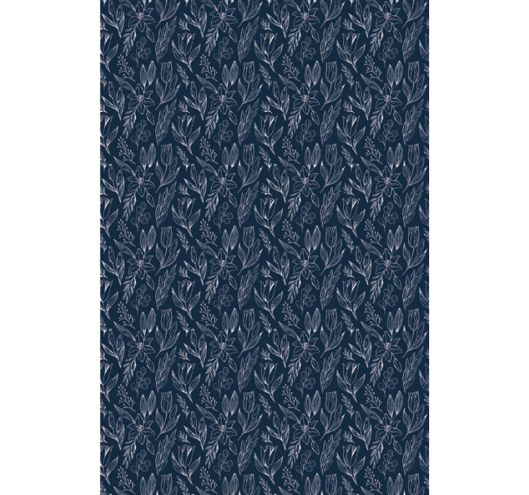 çiçek motifli zarafet çiçekler ve bitkiler stor perde - TenStickers