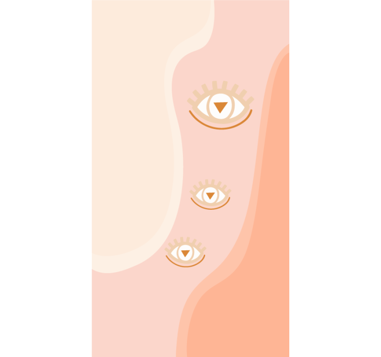 Yumuşak dalgalardaki gözler orijinal stor perde - TenStickers