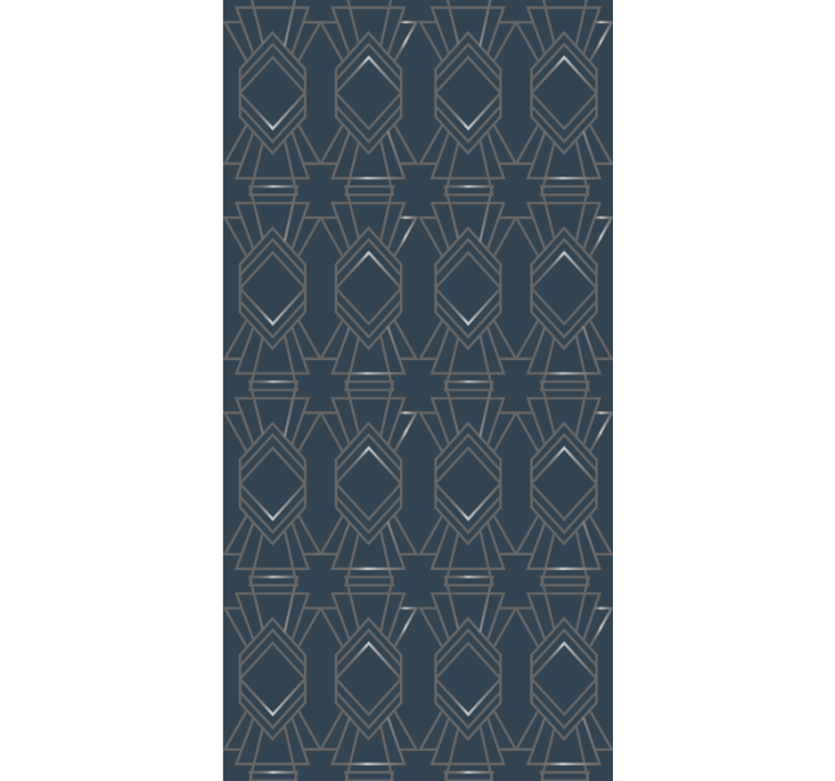 Geometrik şekiller deseni modern stor perde - TenStickers