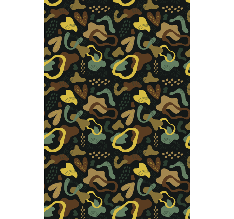 Soyut yaprak şekilleri doku ve desen stor perde - TenStickers