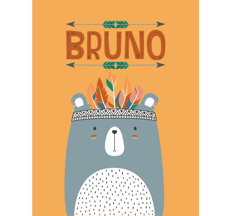 özelleştirilebilir adı Stor perde olan mavi kuzey ayısı - TenStickers