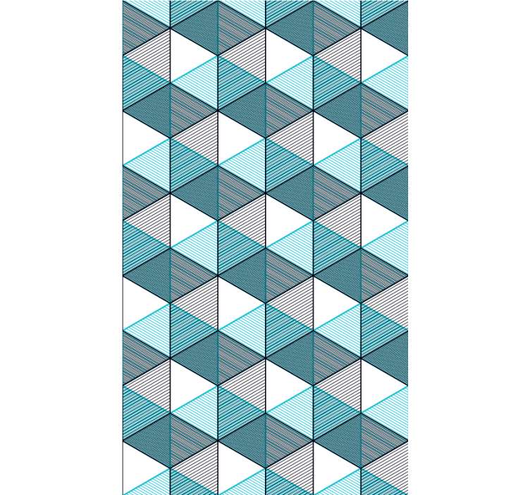 Coğrafi küp illüzyon dokular ve desenler Stor perde - TenStickers